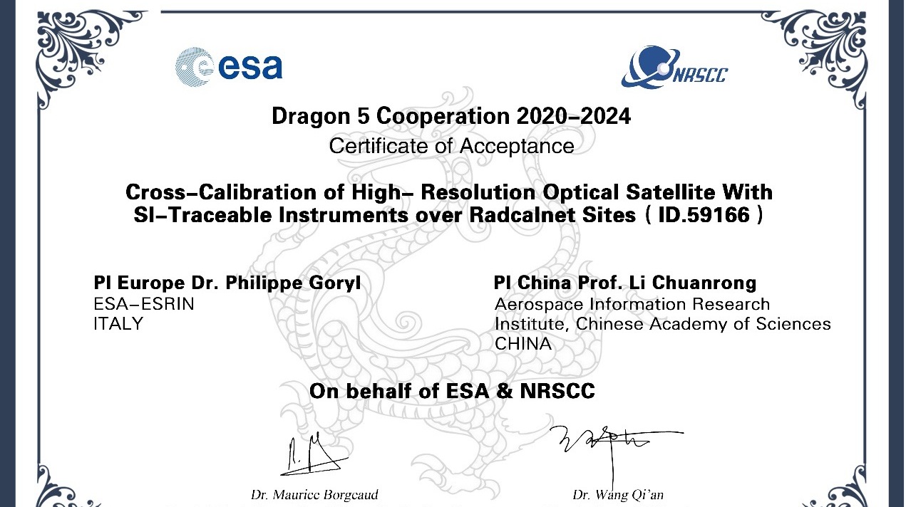 AIR-led Project Funded by ESA-MOST Dragon 5 Programme